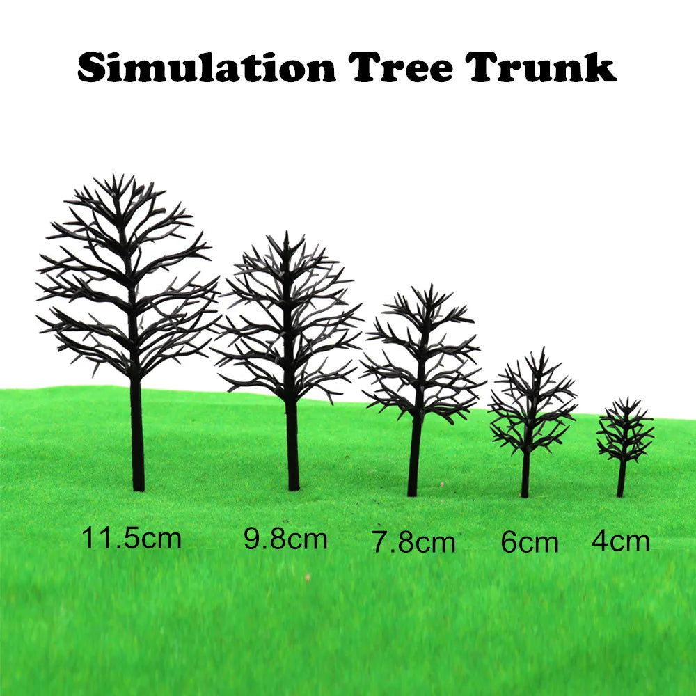 4-11.5cm Simulation Tree Trunk, ABS Plastic Model, Railway Toys, Landscape Scene, Sand Table, Steering Architecture Construction 