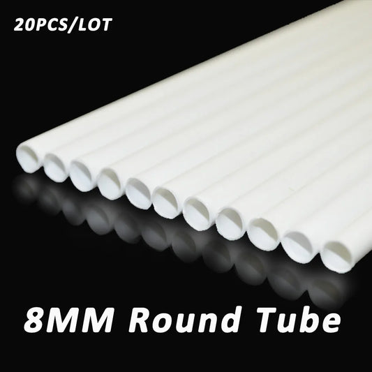Tubo redondo de ABS para diorama, longitud 50 cm, 20 piezas 