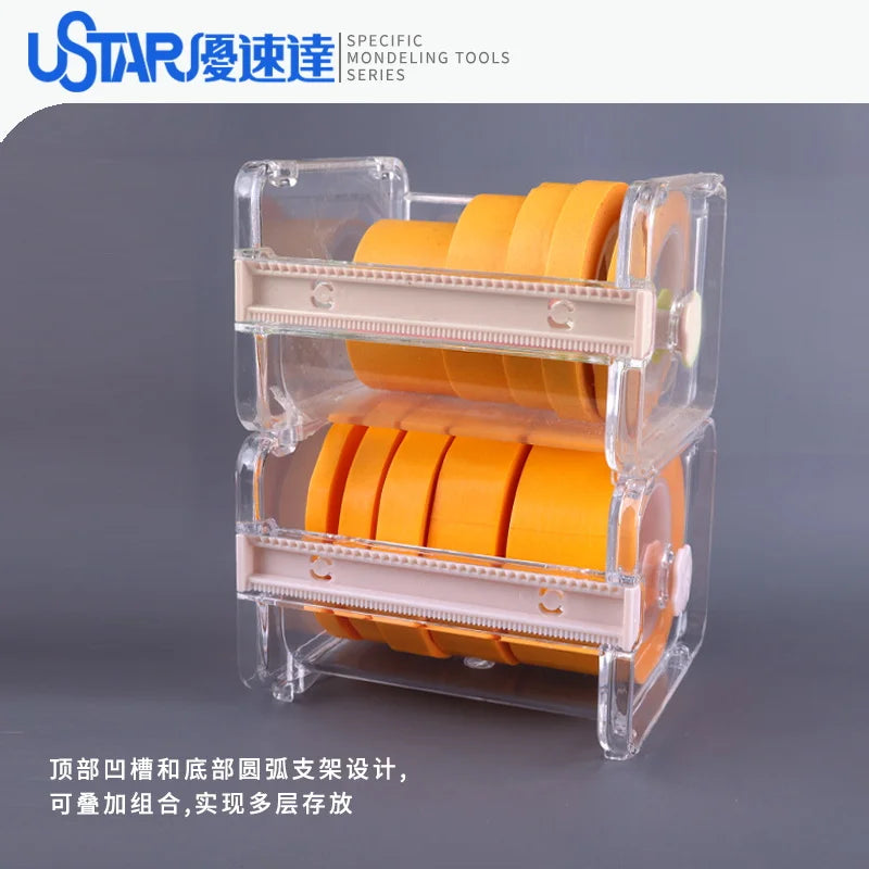 Ustar Masking Cover Tape with Holder DIY Tool Set ChlorFor Gundam Model 5 Rolls Width 6mm 9mm 12mm 18mm 30mm 