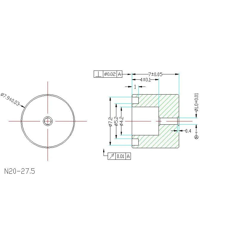 N Scale Brass Flywheel 