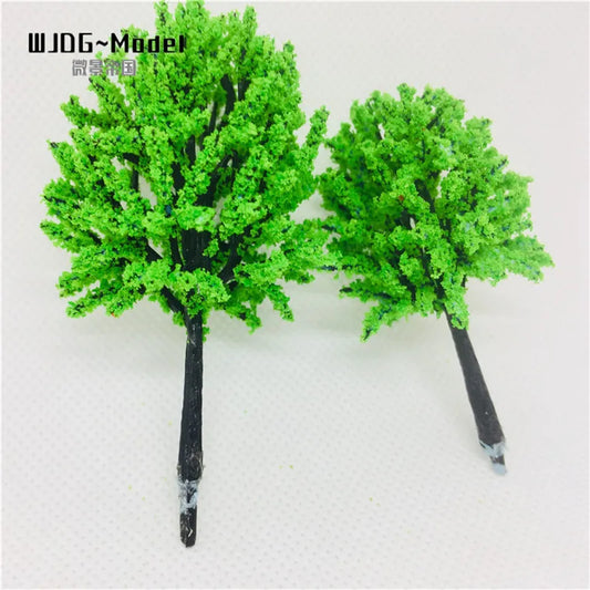 Modelos de árboles de plástico, 100 piezas. 