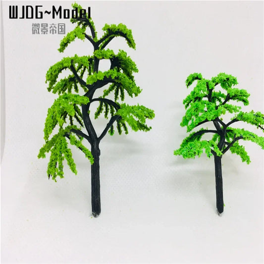 100 arbres miniatures, hauteur 9.5cm, en plastique ABS