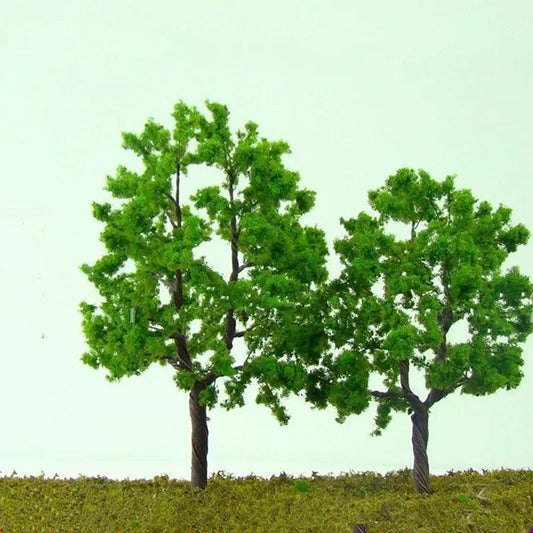 Model tree, arrangement of green trees 