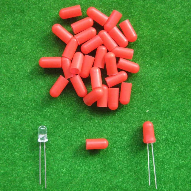 XPT02M-Rubber Caps for 5mm Mars Wheat Bulbs, Yellow, Red, White, Blue, Green, Pink, 100 Pieces 