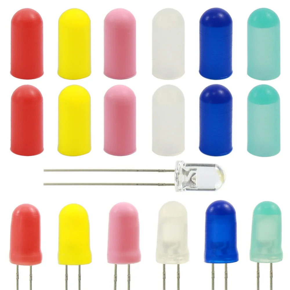 XPT02M-Capuchons en Caoutchouc pour Ampoules Mars de Blé de 5mm, Jaune, Rouge, Blanc, Bleu, Vert, Rose, 100 Pièces