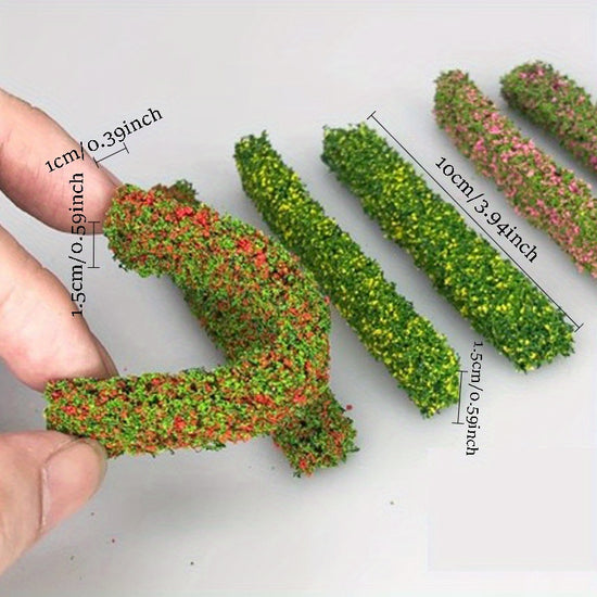 8pcs1Set Realistic Miniature Static Long Bush Clusters for Micro Landscape Sandbox Greenery DIY Model Building Garden Scenery Hobby Crafts Art Supplies Model Making Accessories And Tools