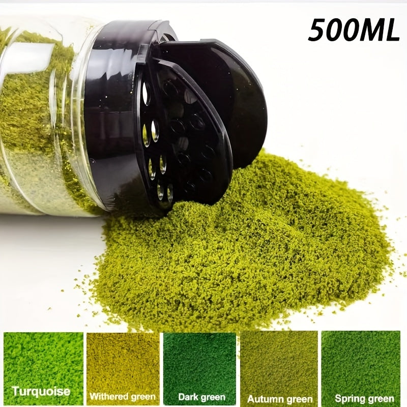 500Ml Sowing Bottle FineGrained Grass Powder Sponge Powder for Terrain Vegetation Model Scene Landscape Material DIY Train Model Landscape Accessories Vegetation Ground