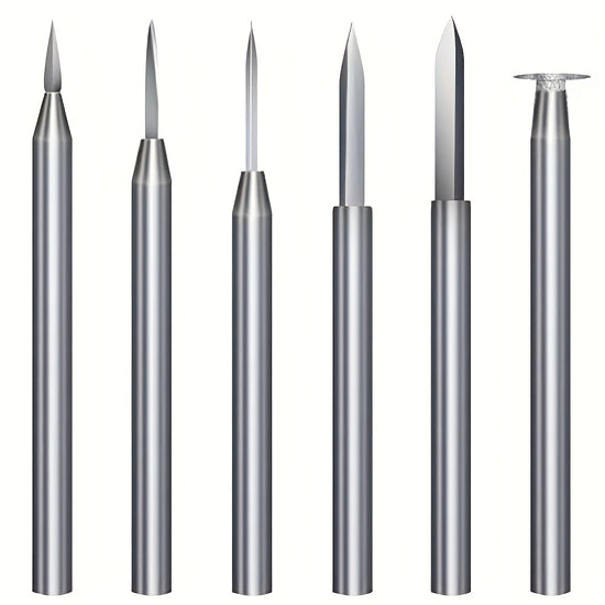 6pcs Premium Wood Carving Drill Set for Dremel Rotary Tools  Durable Aluminum Alloy 3mm Shank Precision Micro Sculpture  Woodworking Accessories Ideal for DIY Projects